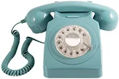 Telefony stacjonarne - GPO 746 Rotary Dial Phone Blue (RC850) - miniaturka - grafika 1