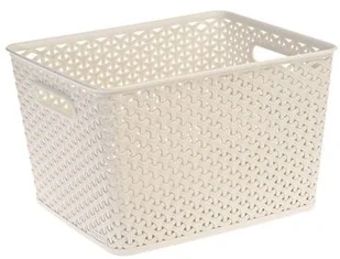 Curver Pojemnik Rattan Y Style Kremowy - Kosze na bieliznę - miniaturka - grafika 3