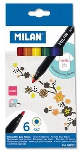 MILAN Flamastry do tkanin 6 kolorów - Flamastry - miniaturka - grafika 3
