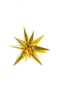 PartyDeco ""Balon foliowy Gwiazda 3D, 95cm, złoty"" FB67M-019 [14766382] - Ozdoby bożonarodzeniowe - miniaturka - grafika 2