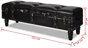 vidaXL vidaXL Elegancka ława z pojemnikiem - Ławki do przedpokoju - miniaturka - grafika 8