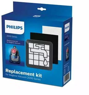 Philips XV1220/01, zestaw filtrów do bezworkowego odkurzacza serii 2000, czarny/biały XV1220/01 - Akcesoria do odkurzaczy - miniaturka - grafika 4