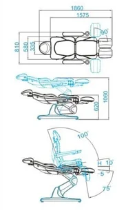 FOTEL KOSMETYCZNY ELEKTR. AZZURRO 870S PEDI -CAPPUCCINO 870S PEDI - CAPPUCCINO - Fotele kosmetyczne - miniaturka - grafika 2
