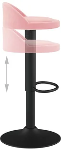 vidaXL Lumarko Stołek barowy, różowy, obity aksamitem 333595 - Taborety i hokery - miniaturka - grafika 6