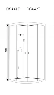 Sea Horse Duso 90x90 DS402QT - Kabiny prysznicowe - miniaturka - grafika 6