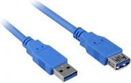 Kable USB - Sharkoon Kabel USB USB 3.0 przedłużacz blue1 m - 4044951010875 - miniaturka - grafika 1