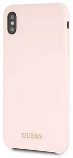 Guess Silicone - Etui iPhone Xs Max różowy GUHCI65LSGLLP - Etui i futerały do telefonów - miniaturka - grafika 2