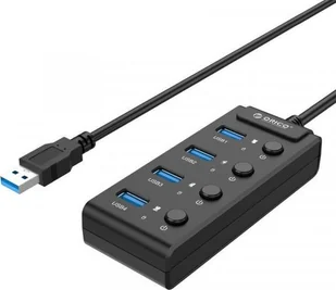 ORICO Hub Usb 3.0. z włącznikami, 5x Usb (czarny) - Huby USB - miniaturka - grafika 2