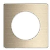 Klawisze i ramki - Schneider ELEC ppm PMO 61 20 ramka Touch 1 element brąz szczotkowany S520802L - miniaturka - grafika 1