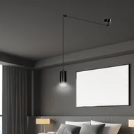 Lampy sufitowe - EULUNA Lampa wisząca Speed, czarna, 1-punktowa - miniaturka - grafika 1