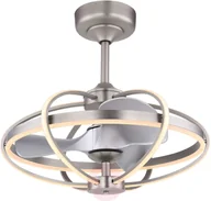 Wentylatory sufitowe - Globo Lighting Deckenventilator Simona Fernbedienung nickel matt - miniaturka - grafika 1
