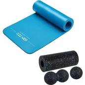 Akcesoria do masażu - Gymtek Zestaw do masażu i jogi: 2 piłki, roller, wałek, i mata Gymtek - miniaturka - grafika 1