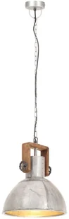 VidaXL Industrialna lampa wisząca, 25 W, srebrna, okrągła, 30 cm, E27 320530 - Lampy sufitowe - miniaturka - grafika 4