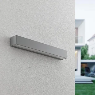 LUCANDE Lucande Lengo kinkiet LED, 50 cm, srebrny, 2-pkt. - Lampy ogrodowe - miniaturka - grafika 3