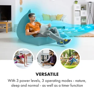 Klarstein Klarstein Waterfall, klimatyzer, schładzacz powietrza, 45 W, 4 litry, 2 wkłady chłodzące, przenośny ACO4-WaterfallW - Klimatory - miniaturka - grafika 6