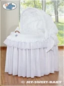 Łóżeczka i kojce - My Sweet Baby Kosz Mojżesza z budą Little Prince/Princess biały 92114-300 - miniaturka - grafika 1