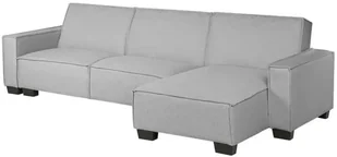 Beliani Sofa narożna lewostronna z funkcją spania jasnoszara ROMEDAL - Narożniki - miniaturka - grafika 4