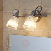 Lampy ścienne - Lindby Lampa ścienna wiejska stal w tym G9 2-lampa IP44 - Kara - miniaturka - grafika 1