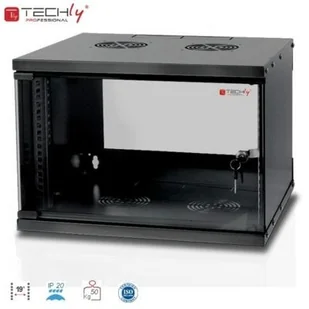 Techly Szafka wisząca TechlyPro ECO 19" 6U/450 zmontowana, czarna 023608 - Szafy rack - miniaturka - grafika 2