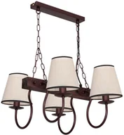 Lampy sufitowe - Luminex Lampa wisząca CARIN 4xE14/60W/230V brązowa (8694) - miniaturka - grafika 1