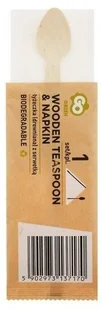 Godan Łyżeczka drewniana z serwetką GE-SLC1 GE-SLC1 - Dekoracje i nakrycia stołu na imprezę Godan Łyżeczka drewniana z serwetką GE-SLC1 GE-SLC1 - Dekoracje i nakrycia stołu na imprezę - miniaturka - grafika 1