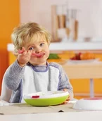 Miseczki i talerzyki dla dzieci - Quaranta Settimane Quaranta Settimane - Miseczka Termiczna Zielono-Biała 188 [5434942] - miniaturka - grafika 1