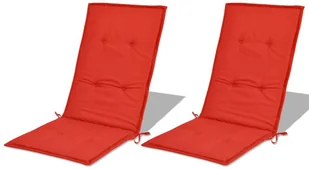 vidaXL Poduszki na krzesła ogrodowe, 2 szt., czerwone, 120x50x3 cm - Poduszki ogrodowe - miniaturka - grafika 4