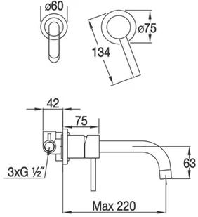 Blue Water Bateria umywalkowa podtynkowa DEN-BPU.110 kolor ZŁOTY BW-5901730616033) - Baterie podtynkowe - miniaturka - grafika 4