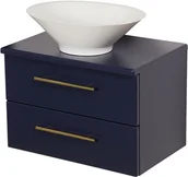 Szafki łazienkowe - Gante Szafka wisząca z umywalką nablatową 60 cm Belli Gold BEL-GN-U60/39/2+BEL-GN-B6 - miniaturka - grafika 1