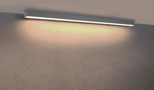 Thoro Nowatorska Lampa PLAFON PINNE 1150 ALUMINIUM/SREBRNY/SATYNA Minimalistyczny Design Lampa Sufitowa Natynkowa Moduł LED Ciepła Barwa Światła Oświetlenie do Salonu Sypialni Biura Oprawa THORO TH.079 - Lampy sufitowe - miniaturka - grafika 2