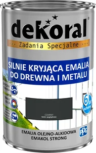 Dekoral Emalia Ftalowa  Emakol Strong Czarny Pojemność 0,9 L - Emalie - miniaturka - grafika 2