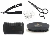 Kosmetyki i akcesoria do pielęgnacji brody - Zestaw do brody nożyczki szczotka grzebień brzytwa - miniaturka - grafika 1