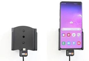 Brodit AB Uchwyt do Samsung Galaxy S10+ z wbudowanym kablem USB oraz ładowarką samochodową 721116 - Uchwyty samochodowe do telefonów - miniaturka - grafika 8