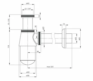 Deante Syfon umywalkowy butelkowy NHC 031I NHC 031I - Syfony - miniaturka - grafika 2