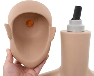 vidaXL Manekin dziecięcy ze szklaną podstawą, beż, błyszczący, 140 cm vidaXL - Manekiny wystawowe - miniaturka - grafika 2