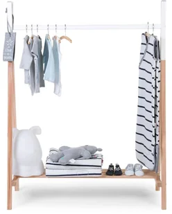 Childhome CHILDWOOD Wieszak Tipi na ubrania, naturalny buk, biały, CLSTIPI - Półki i regały dla dzieci - miniaturka - grafika 2