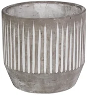 Donice - SPLENDID Osłonka doniczki cementowa Finn 23 cm szara Splendid - miniaturka - grafika 1