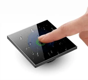 Maclean Włącznik dotykowy światła Maclean MCE705B potrójny, szklany, czarny z okrągłym przyciskiem wymiary 86x86mm, z podświetleniem prz MCE705B - Wyłączniki światła i elektryczne - miniaturka - grafika 5