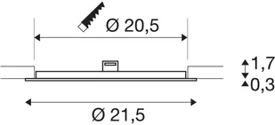 Spotline SLV SENSER 24 DL wewnętrzna oprawa sufitowa wpuszczana LED okrągła biała 4000 K 1004696) SLV 1004696 - Oprawy, klosze i abażury - miniaturka - grafika 4