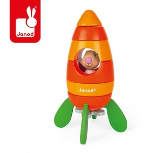 Janod Rakieta drewniana magnetyczna marchewka z Królikiem J08250 - Figurki dla dzieci Janod Rakieta drewniana magnetyczna marchewka z Królikiem J08250 - Figurki dla dzieci - miniaturka - grafika 2
