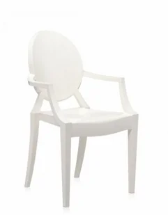 King Home Krzesło LOUIS białe poliwęglan (124.APC.BIALY) - Krzesła - miniaturka - grafika 3