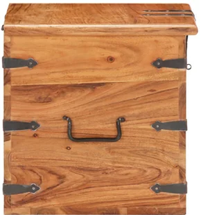 vidaXL Skrzynia, 40x40x40 cm, lite drewno akacjowe - Inne meble do salonu - miniaturka - grafika 6