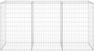 vidaxl Mur gabionowy z pokrywami, stal galwanizowana, 200x60x100 cm 147815 - Ogrodzenia - miniaturka - grafika 3