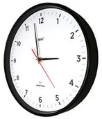 Zegary - Atrix Zegar radiowy super cichy slim czarny ATE2015BRC - miniaturka - grafika 1