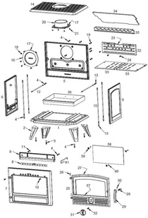 Ekoprojekt 868 Piec wolnostojący Invicta 6kW Samara kolor emalia antracyt 86876401 - Piece wolnostojące - miniaturka - grafika 6