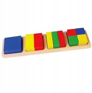 Viga Toys Drewniana Układanka Viga Klocki Matematyczne Ułamki 11 Elementów STREFADZIECIAKOW.PL 58653 - Zabawki interaktywne dla dzieci - miniaturka - grafika 5