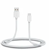 Kable USB - System-S System-S USB 3.1 typ C 3 m kabel wtyczka C do 2.0 typ A wtyk biały 71913357 - miniaturka - grafika 1