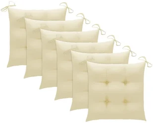 vidaXL Składane krzesła ogrodowe z poduszkami, 6 szt., drewno tekowe! 3072851 - Fotele i krzesła ogrodowe - miniaturka - grafika 7