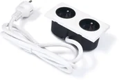Huby USB - KOLORENO Gniazdo Doblatowe Moduł Aluminium 2x230V Białe GD2X230V BIAŁY - miniaturka - grafika 1