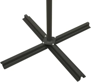 vidaXL Wiszący parasol z lampkami LED i słupkiem, czarny, 300 cm 312340 - Parasole ogrodowe - miniaturka - grafika 10